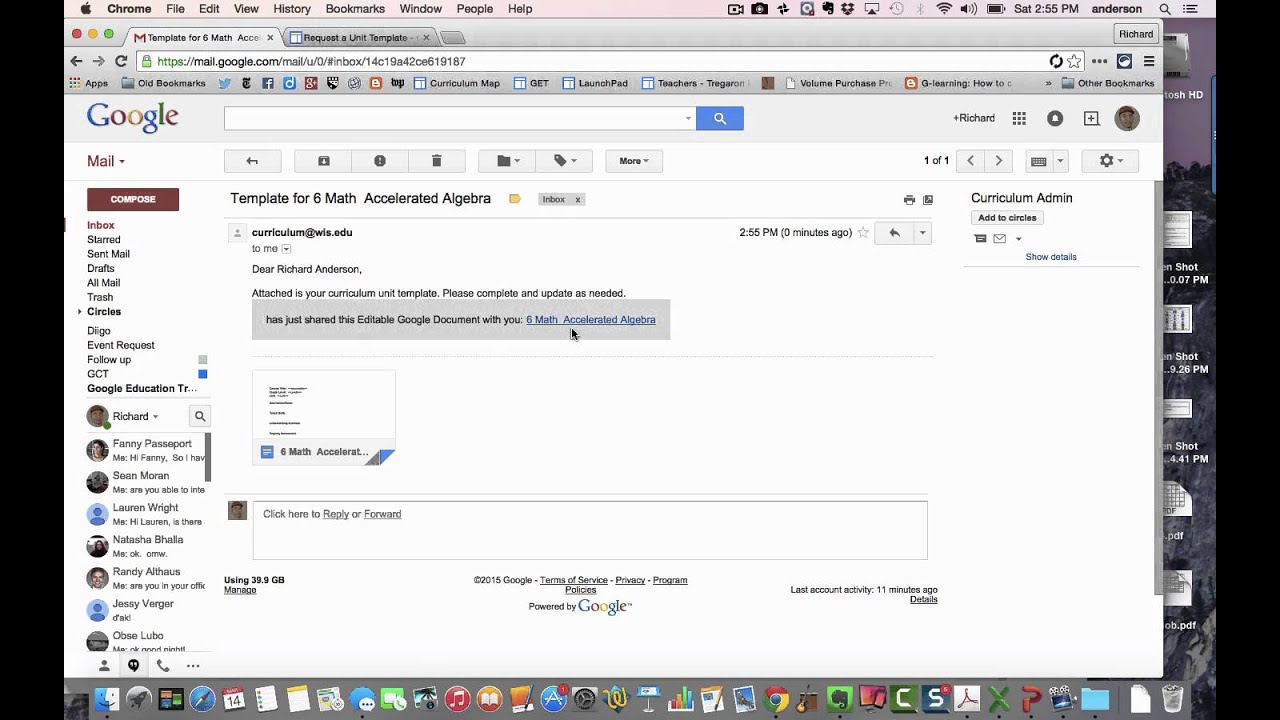 Walkthrough:  Curriculum Mapping and Google Apps