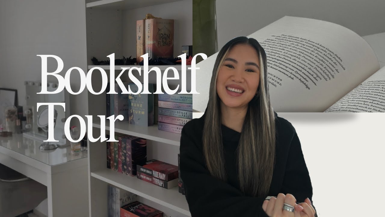 Bookshelf Tour | Mein erstes Video, Bücherregal 🌸🤍📖