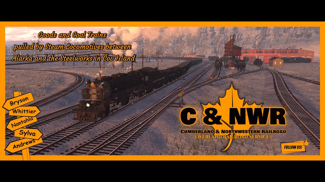 Railroader Goods and Coal trains pulled by Steam Locomotives between Alarka and the Steelworks in Čo