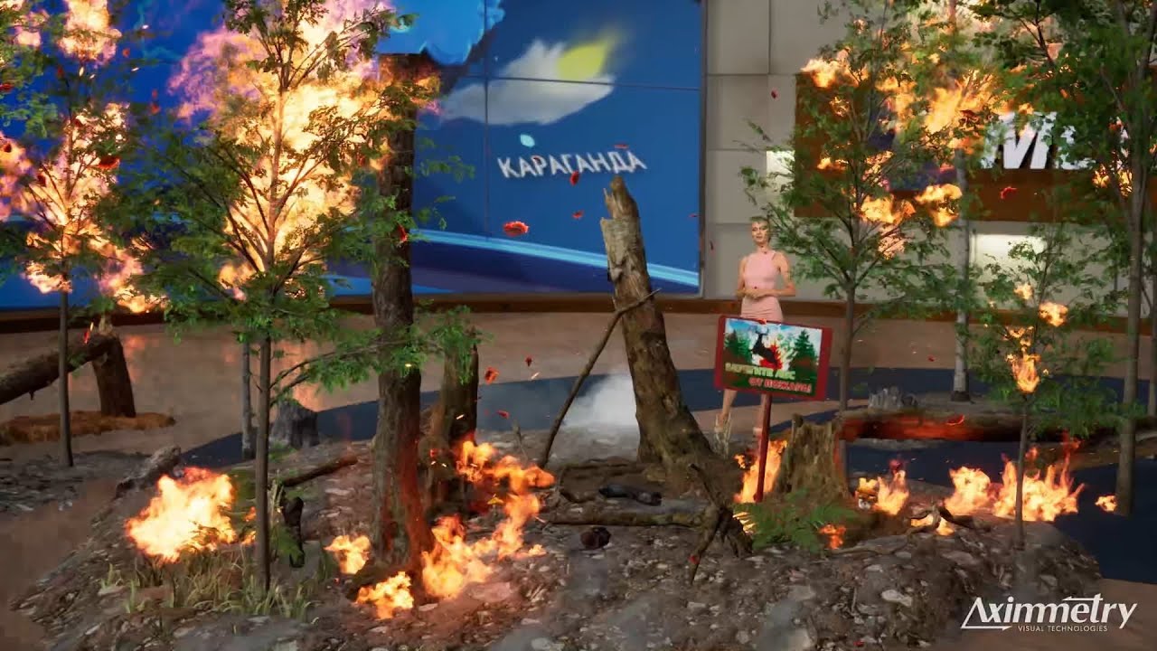 Creative virtual weather presentation with the DE editions | Aximmetry DE