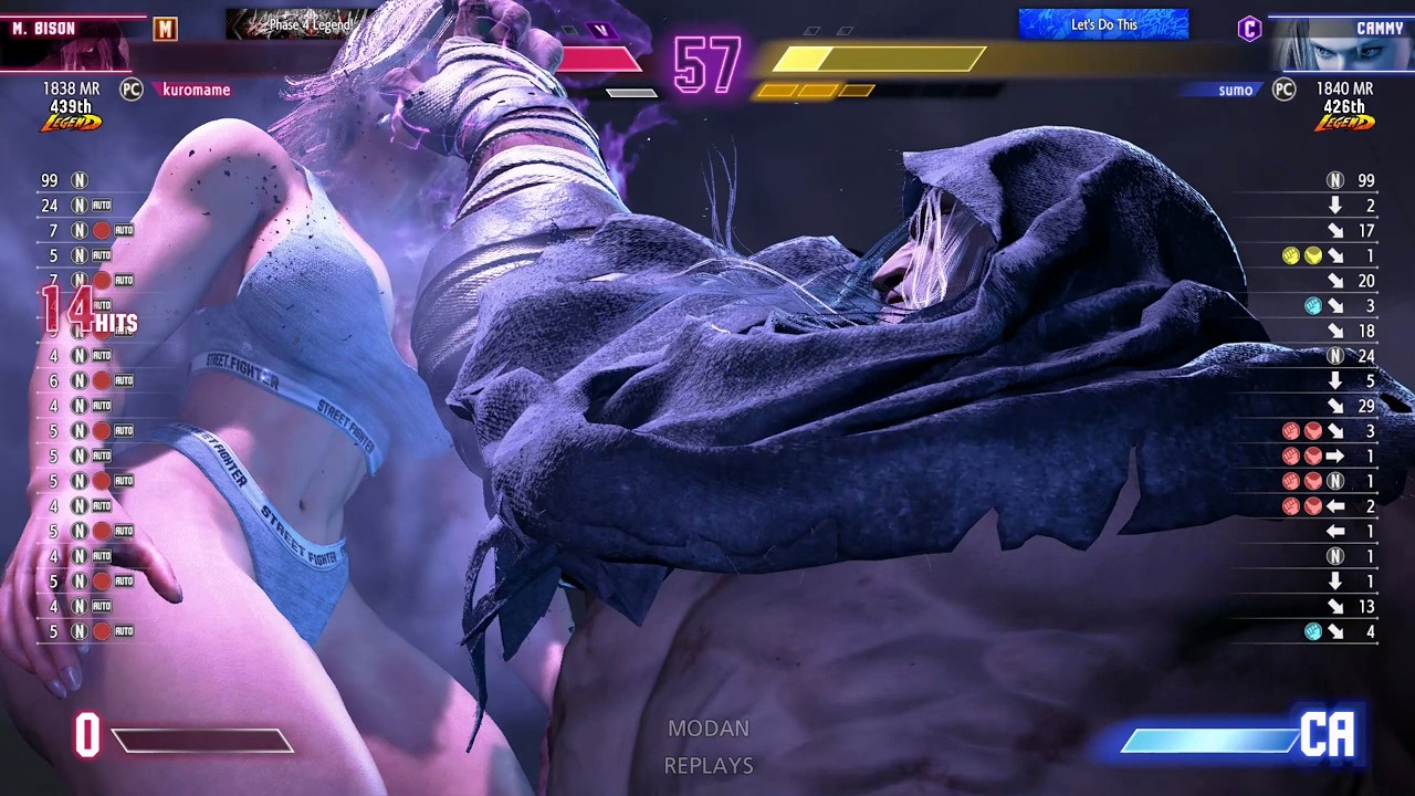 SF6 Act:5 LEGEND Modern M.Bison 1800MR+ replays (kuromame) 【スト6】