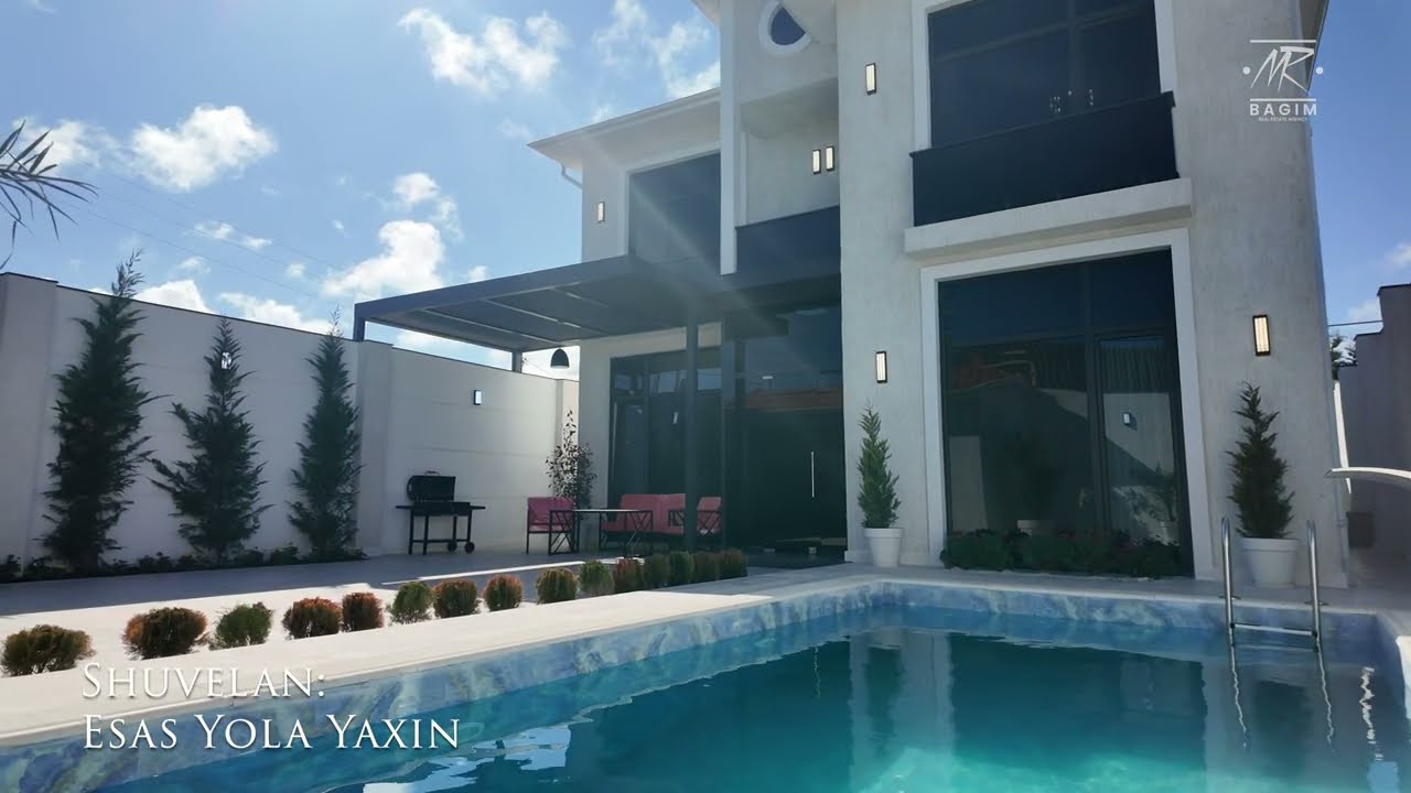 Shuvelan 3 sot 2 mertebe modern bag evi gozel dizayn! #emlak #villa