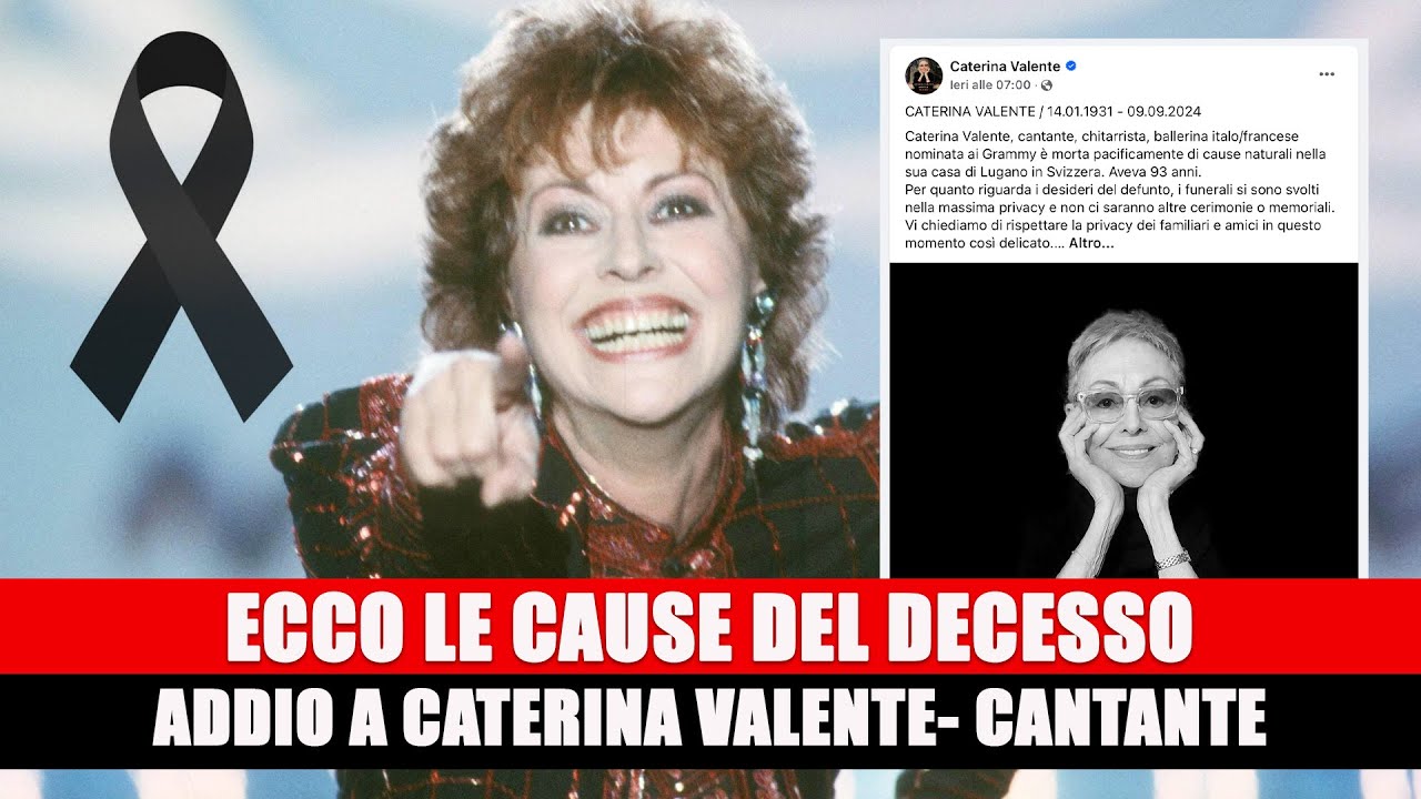 ADDIO A CATERINA VALENTE: CAUSE DECESSO. LA CANTANTE CHE HA FATTO BALLARE IL MONDO