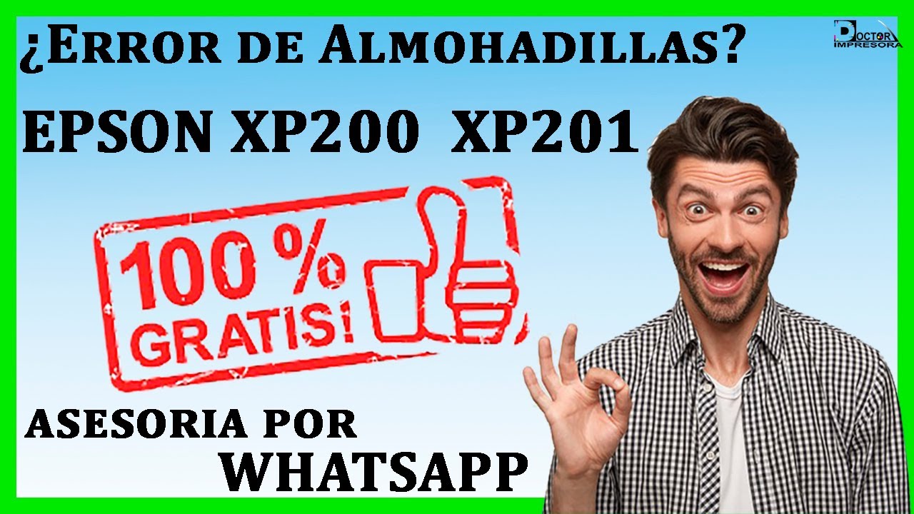 Epson XP200 XP201 XP202 XP203 XP204 XP206 XP208 Reset Almohadilla Gratis, Windows XP Vista 7 8 10 11