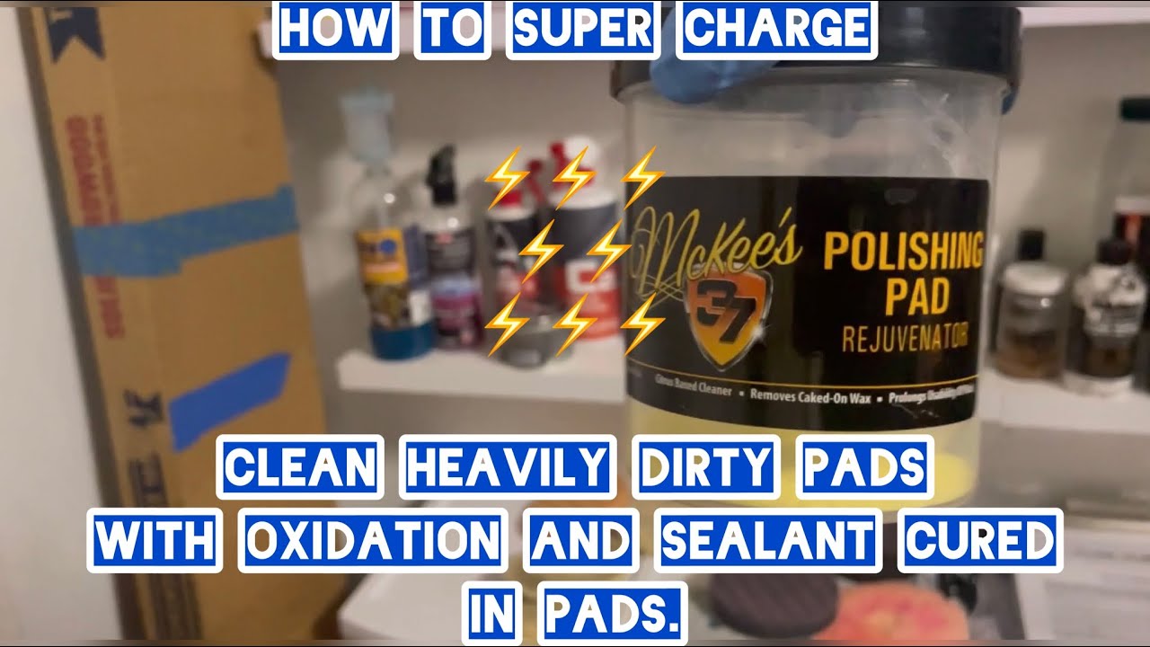 How to clean super dirty pads | McKees 37 Polishing Pad Rejuvenator #detailingtips #polishingpads