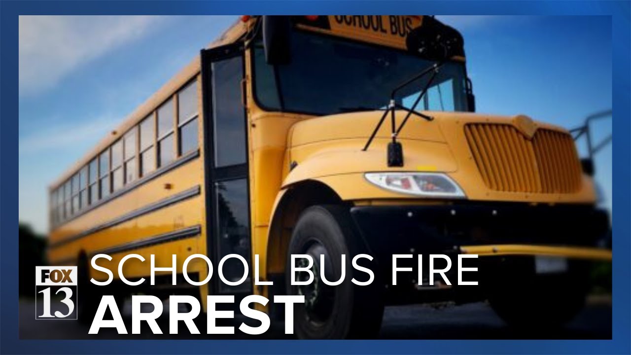 School bus driver arrested for allegedly lighting fire on bus with students boarded
