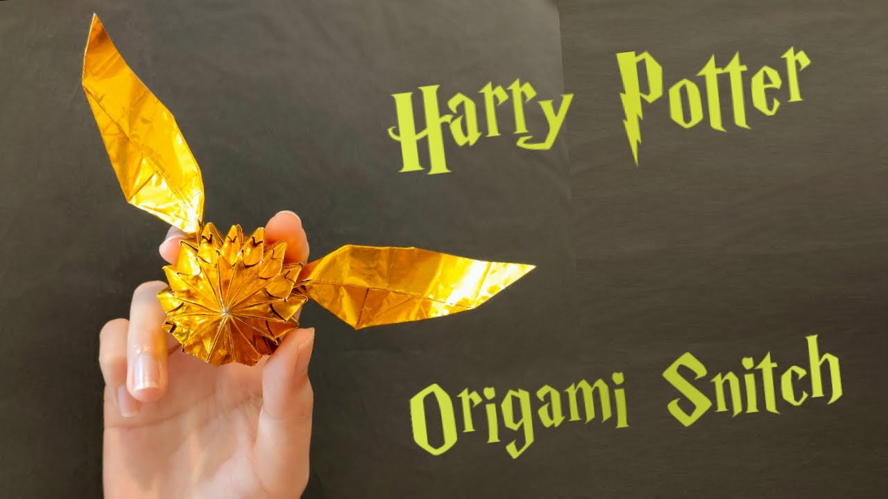 【折り紙】【ハリーポッター】スニッチ【Origami】【Harry Potter】Golden Snitch How to fold