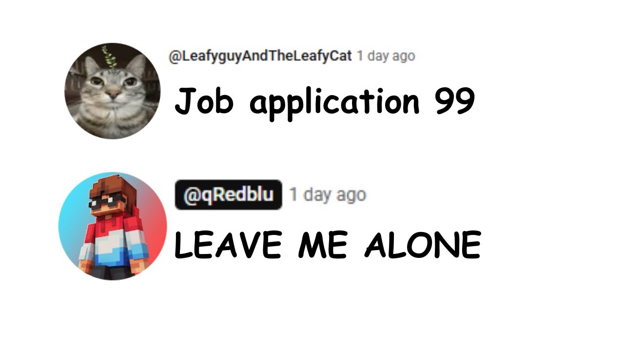 I Said Job Application in Every @qRedblu  Video
