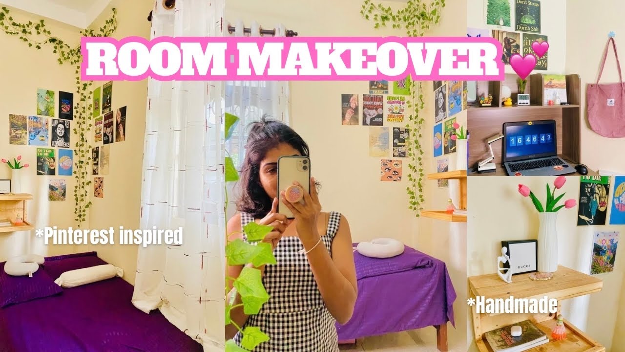 Room Makeover|අලුත් උන මගේ කාමරය🏠Hand made furniture, Extreme room transformation!!