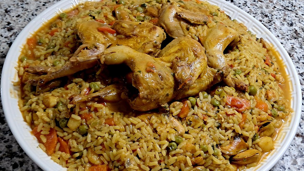 رز بالفواكه البحر وطائر السمان 😍🔥 وصفة فخمة بنكهة المطاعم