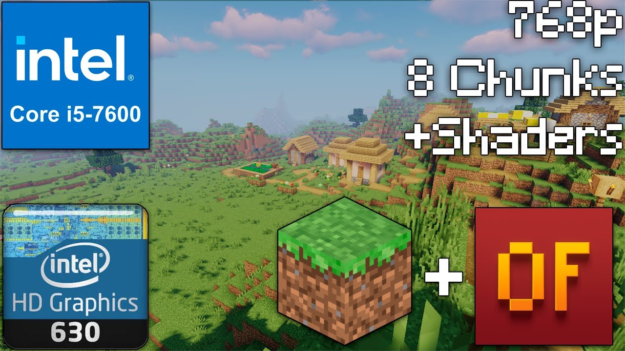 Minecraft 1.21.4 con Optifine en Intel HD Graphics 630