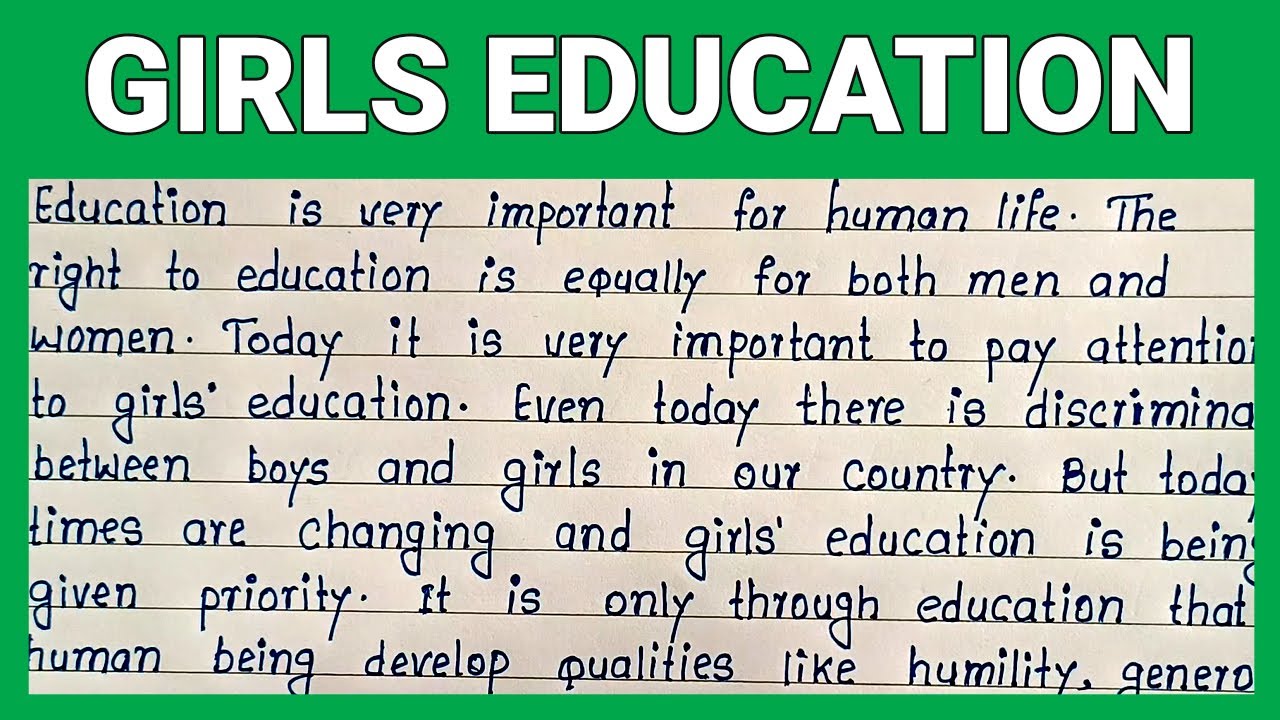 Write Best English Essay on Girls Education | Simple Easy Short English Essay on Girls Education
