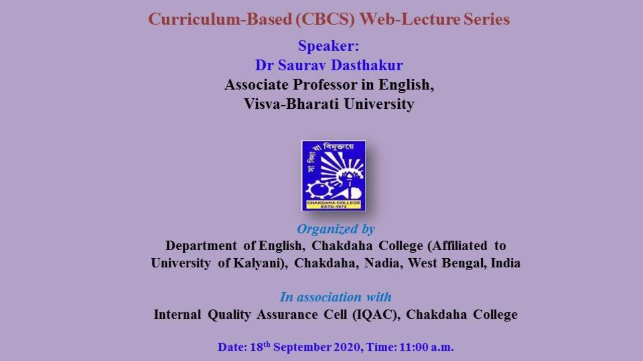Curriculum-Based (CBCS) Web-Lecture Series