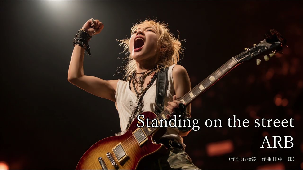 ARBの名曲「Standing on the street」（AIによるハードロックカバー）今、蘇る名曲、最後まで突っ走ります！！