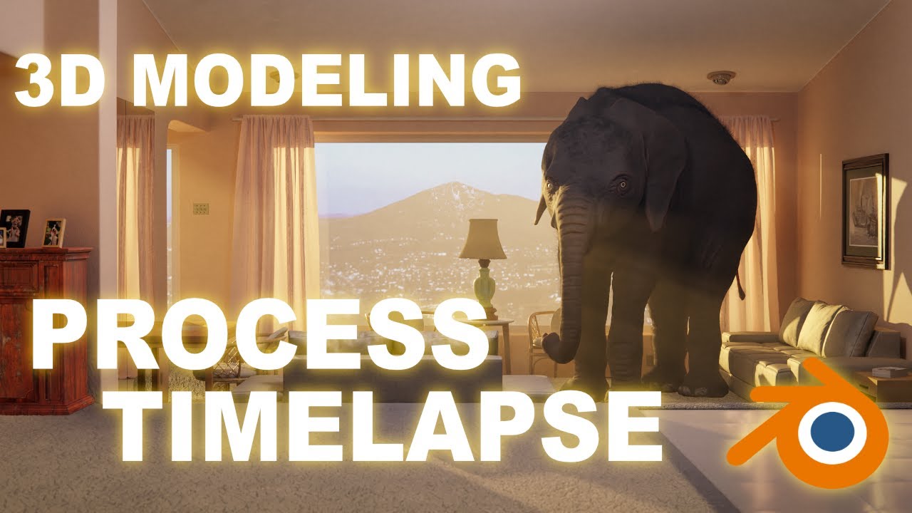 Blender 3D Modeling | Creation Process of Elephant in Conversation Pit Render