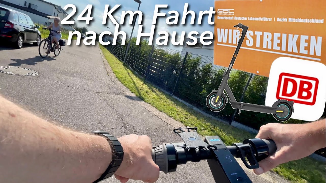Die Bahn streikt, mein Ninebot Max G30D 2 nicht - 24 KM fahrt nach Hause mit dem E-Scooter
