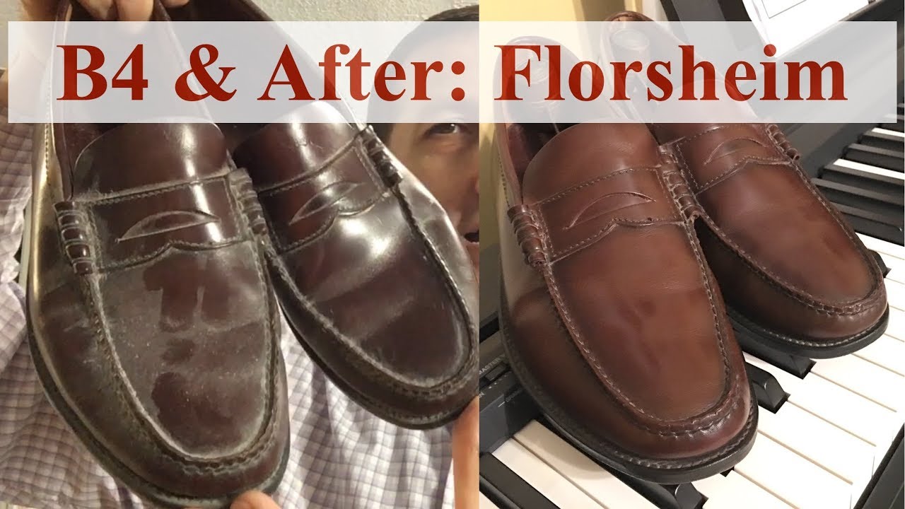 Пенни-лоферы FLorsheim Quick Shine: до и после