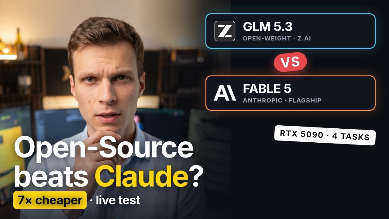 GLM 5.3 vs Claude Fable 5 &ndash; Can Open-Source Beat Anthropic? (Live Test, RTX 5090)