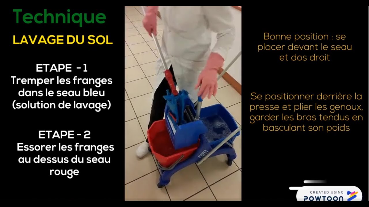 FT entretien des locaux: Lavage manuel du sol