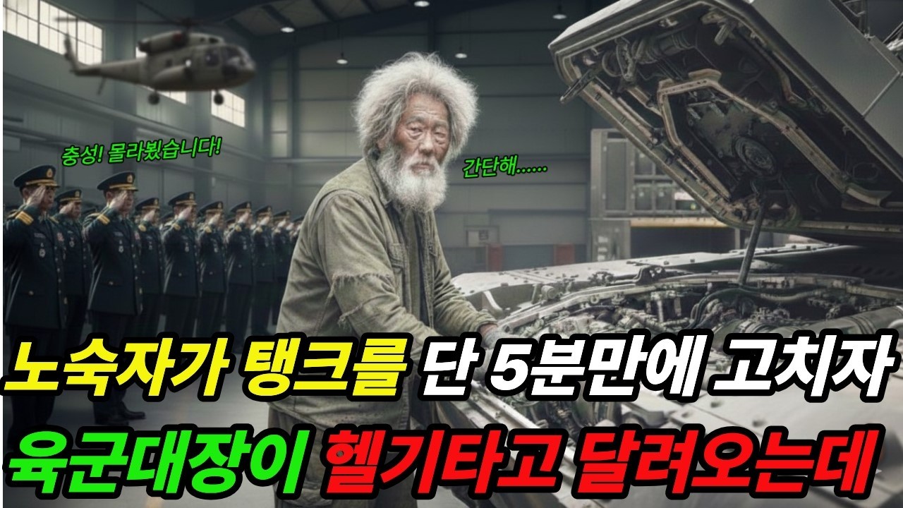 '탱크 고장났죠?제가 고쳐드릴께요!' 50톤 탱크가 멈췄는데 노숙자가 다가와 '5분이면 고칩니다' 하더니 벌어진 일..ㅣ감동사연ㅣ오디오북