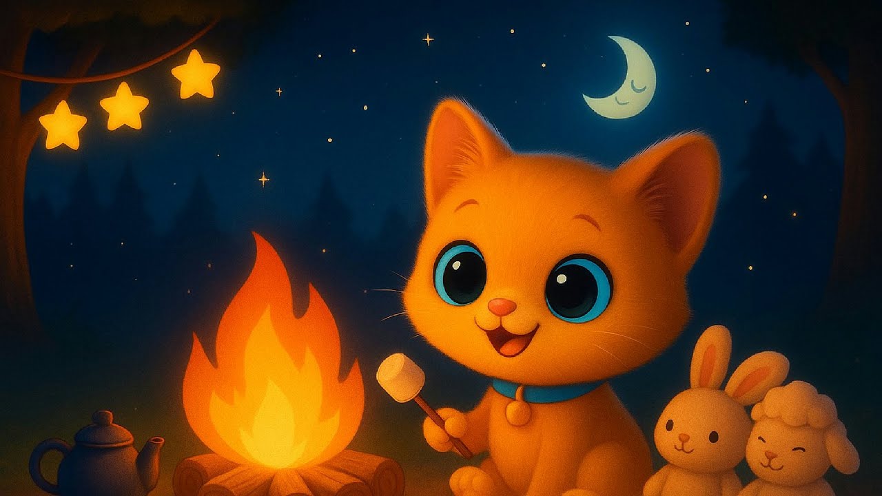 Przytulna Ogniskowa Muzyka z Pokim i Przyjaciółmi 🌟🎶 by BrightTales