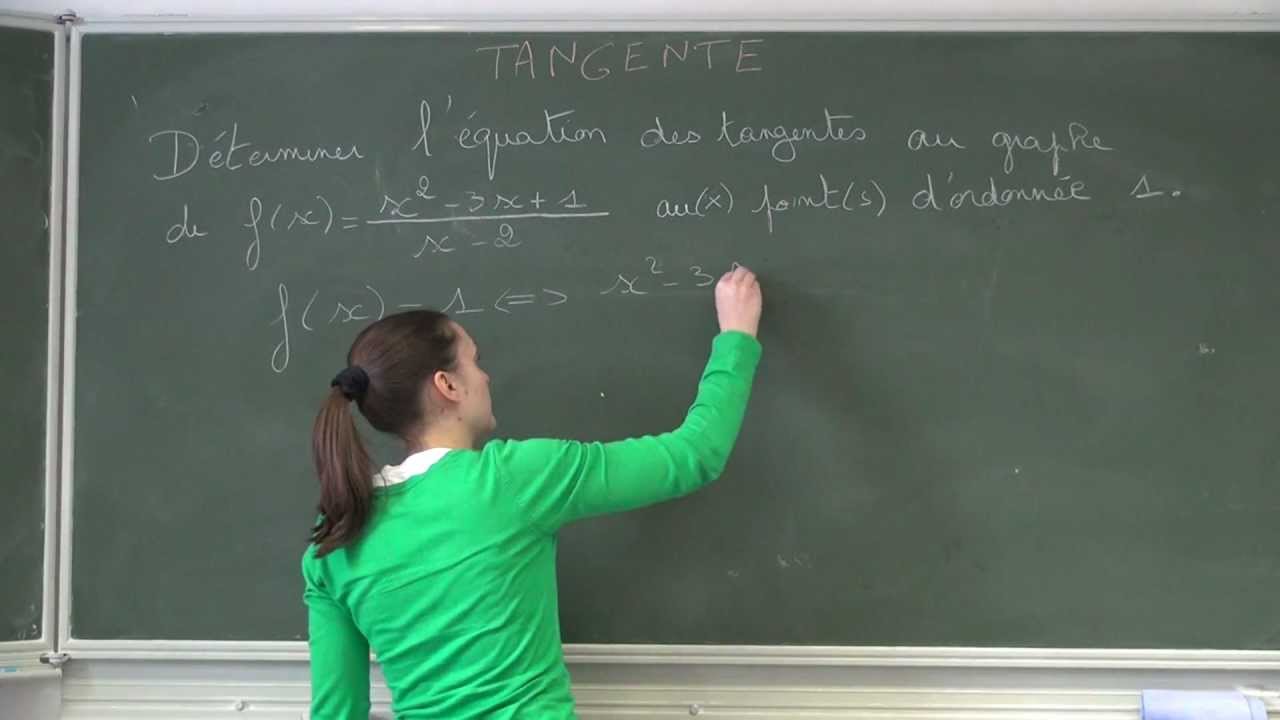 Remédiation: Tangente2 à une courbe