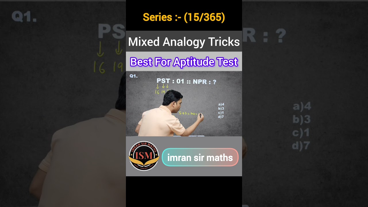 Mixed Analogy Tricks | Analogy Tricks | Reasoning Tricks | Maths Tricks | imran sir maths #shorts