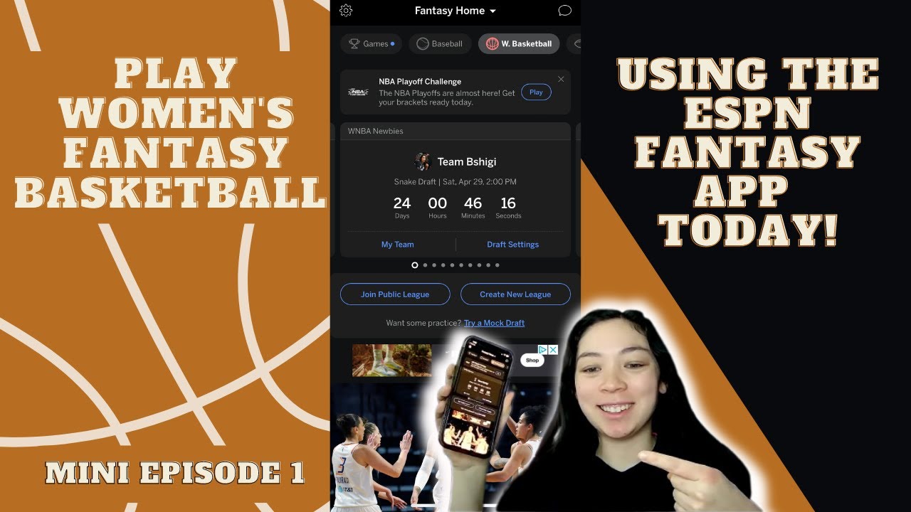 How to Set up your Women&rsquo;s Fantasy Basketball League on the ESPN Fantasy App- Tutorial #1