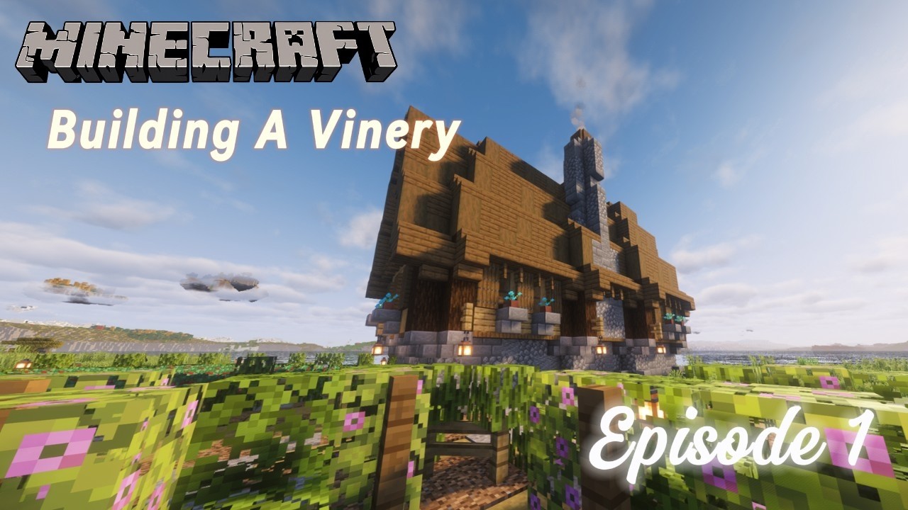 Minecraft Medieval Vinery | Relaxing Oceanside Build (No Commentary) 1.21