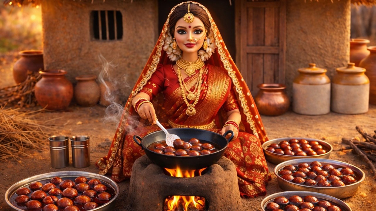 Traditional Village Sweets 🍬  Doll Making Gulab Jamun  Miniature Life ASMR