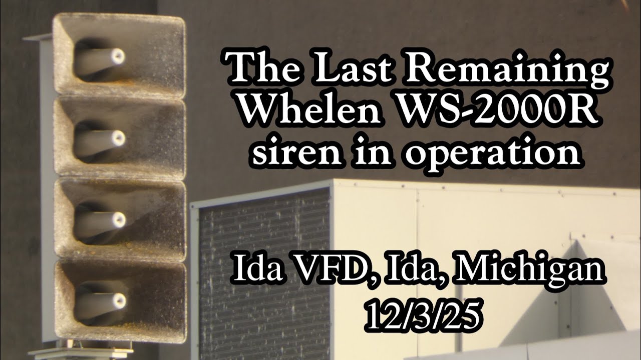 The Last Remaining Whelen WS-2000R siren in operation | 12/2/25
