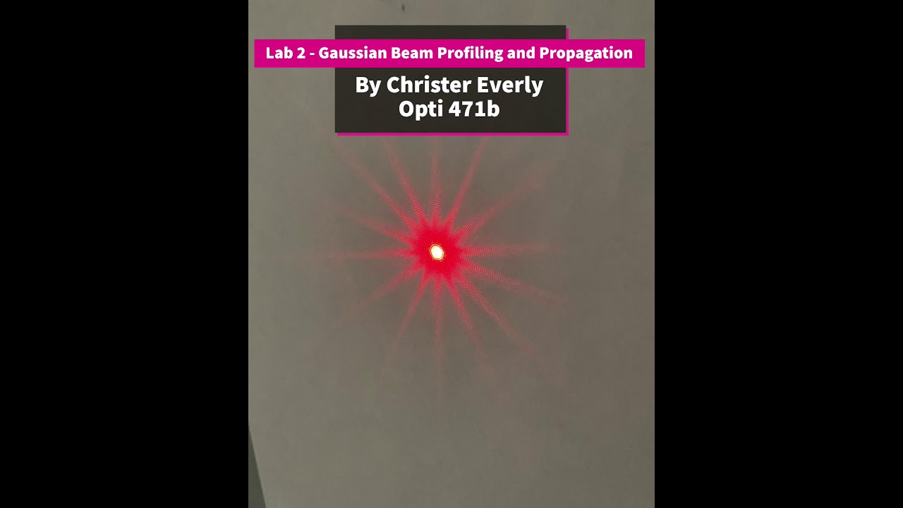 Lab 2 - Gaussian Beam Profiling and Propagation