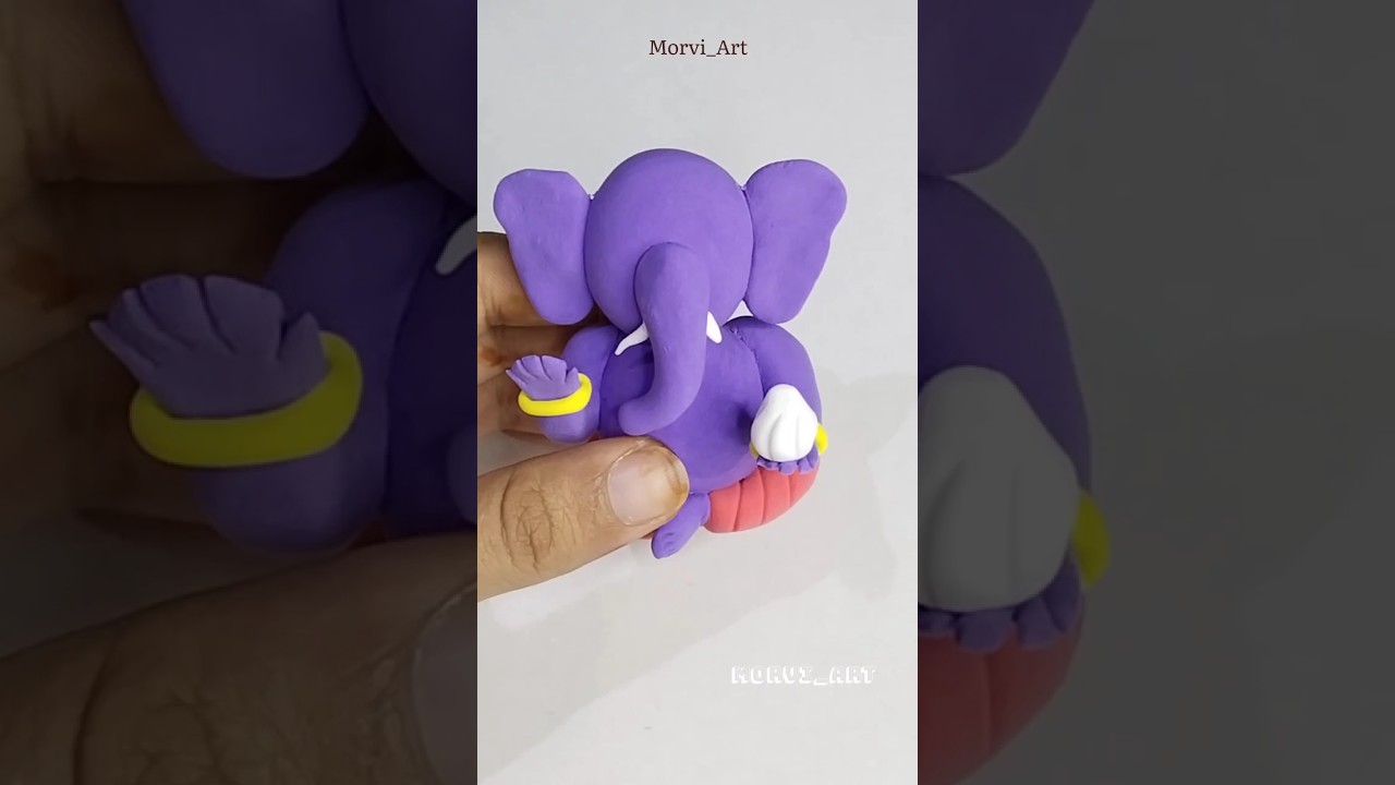 DIY Clay Ganpati Bappa idol 🤩 #shorts