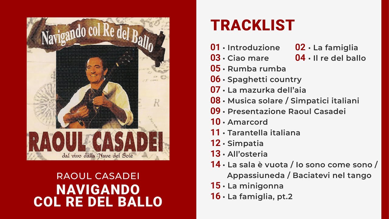 Raoul Casadei - NAVIGANDO COL RE DEL BALLO (Album Completo)