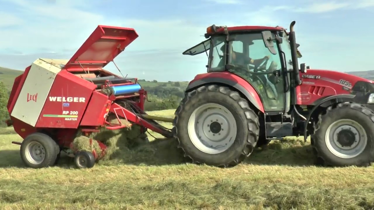 CASE 105c & Welger RP200 big Round Baler, Working in the wonderfull yorkshire dales