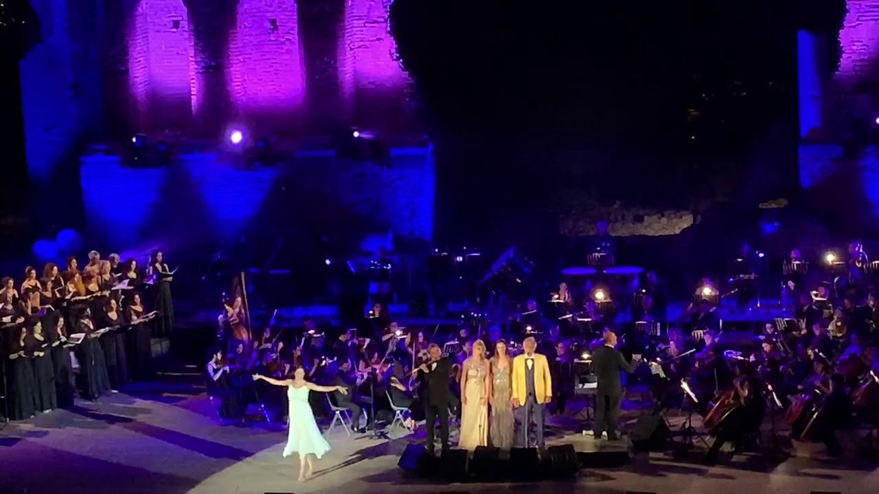 Andrea Bocelli - Taormina   Teatro  Antico 2019.8.31  Con te partiro