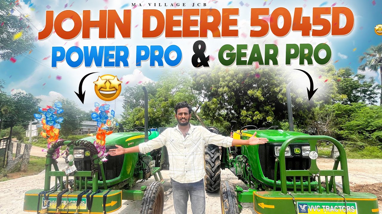 John Deere 5045D gear pro & power pro difference in Telugu #mavillagejcb 