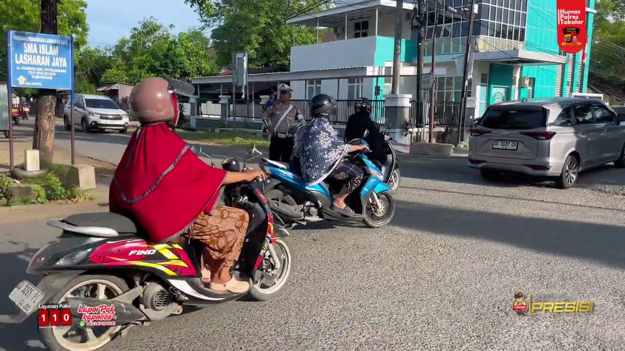 Polantas Takalar Sigap Atur Lalu Lintas Pagi Hari, Warga Lega Bebas Macet