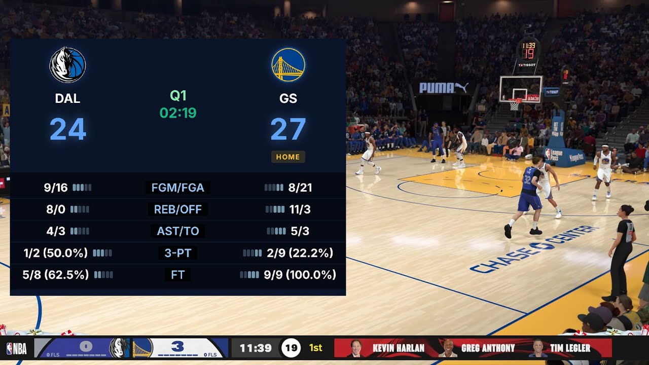 NBA LIVE: DALLAS MAVS AT GOLDEN STATE WARRIORS, Live Scoreboard, Play by Play  🎧 ASMR NBA2k