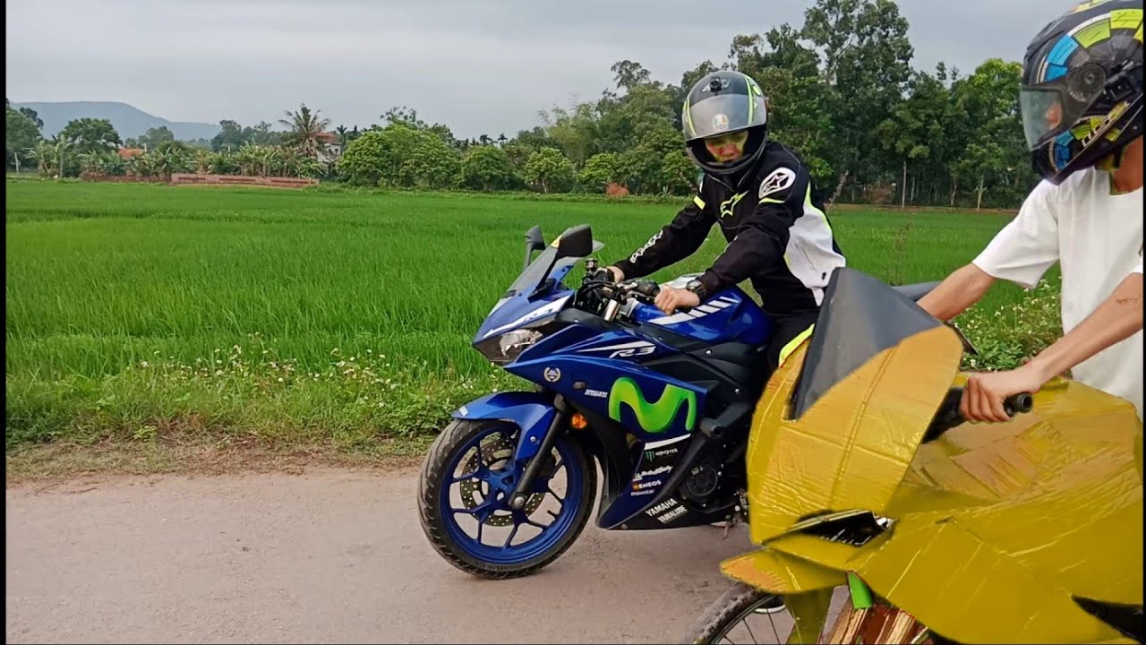 Ducati v4s chế từ xe đạp gặp pkl R3 | nhết tv