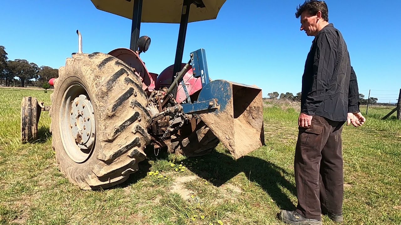 1958 Massey Ferguson 65 MK1 Diesel Tractor 3pl Bucket modifications three point linkage