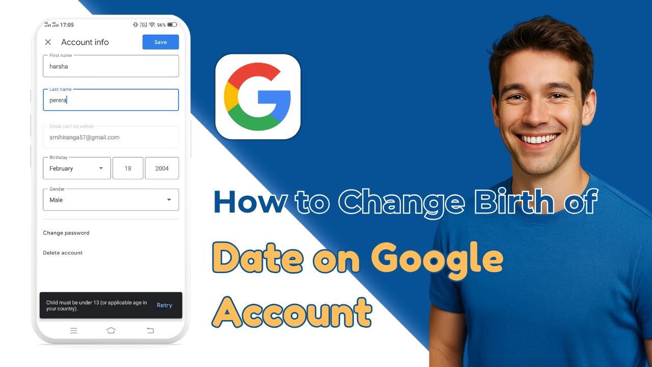 How To Change Date Of Birth On Google Account (2026 Update)
