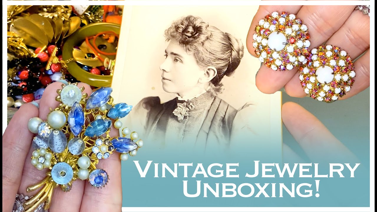 Vintage Jewelry Unboxing - finding treasure in boxes from my local antique store again! ❤️❤️❤️