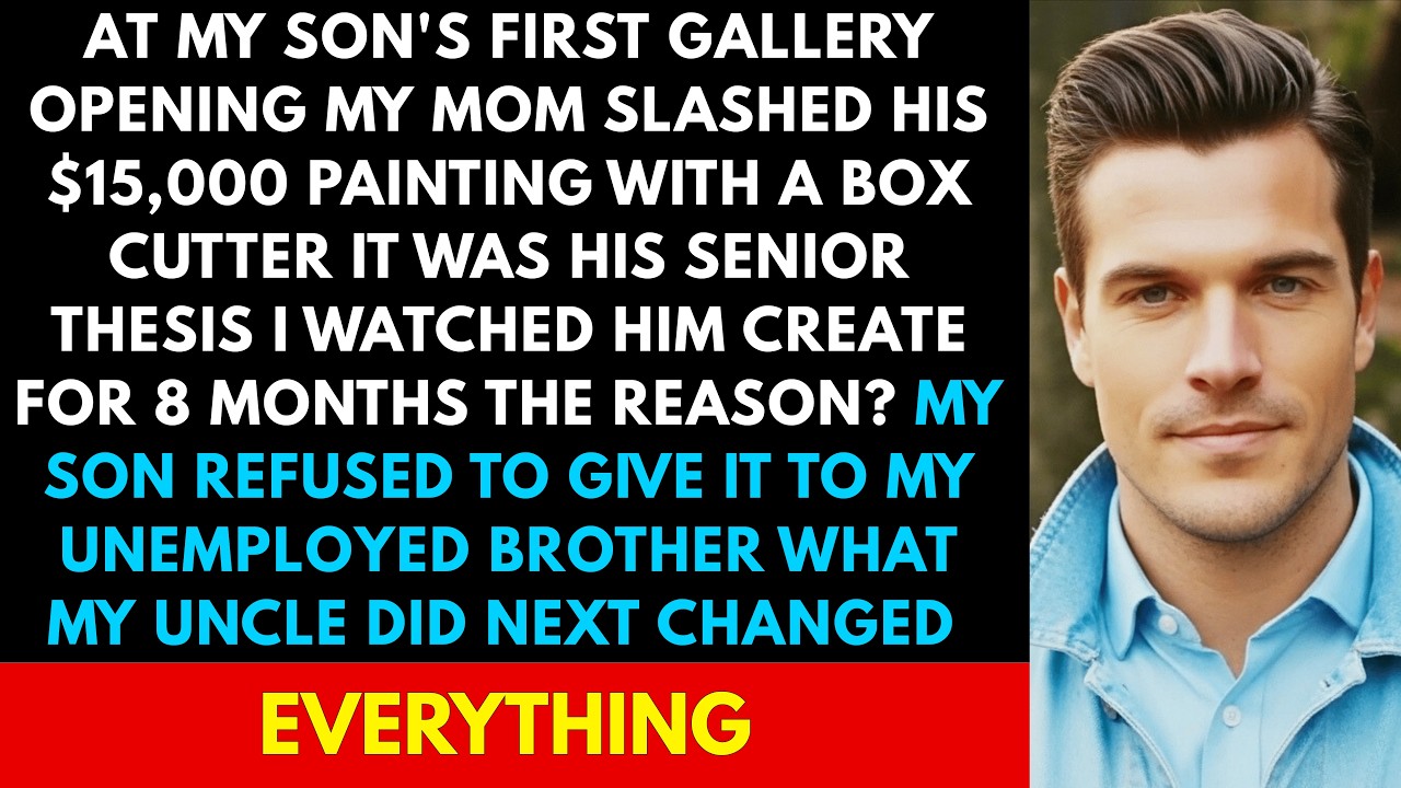 MOM Slashed My Son's PAINTING at His Gallery Opening, Said 