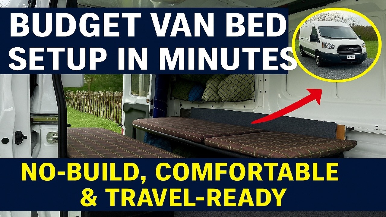 No Build Easy Comfortable & Effective Bed Simple BUDGET Van {Car} Camper Set Up Clutter Free Camping