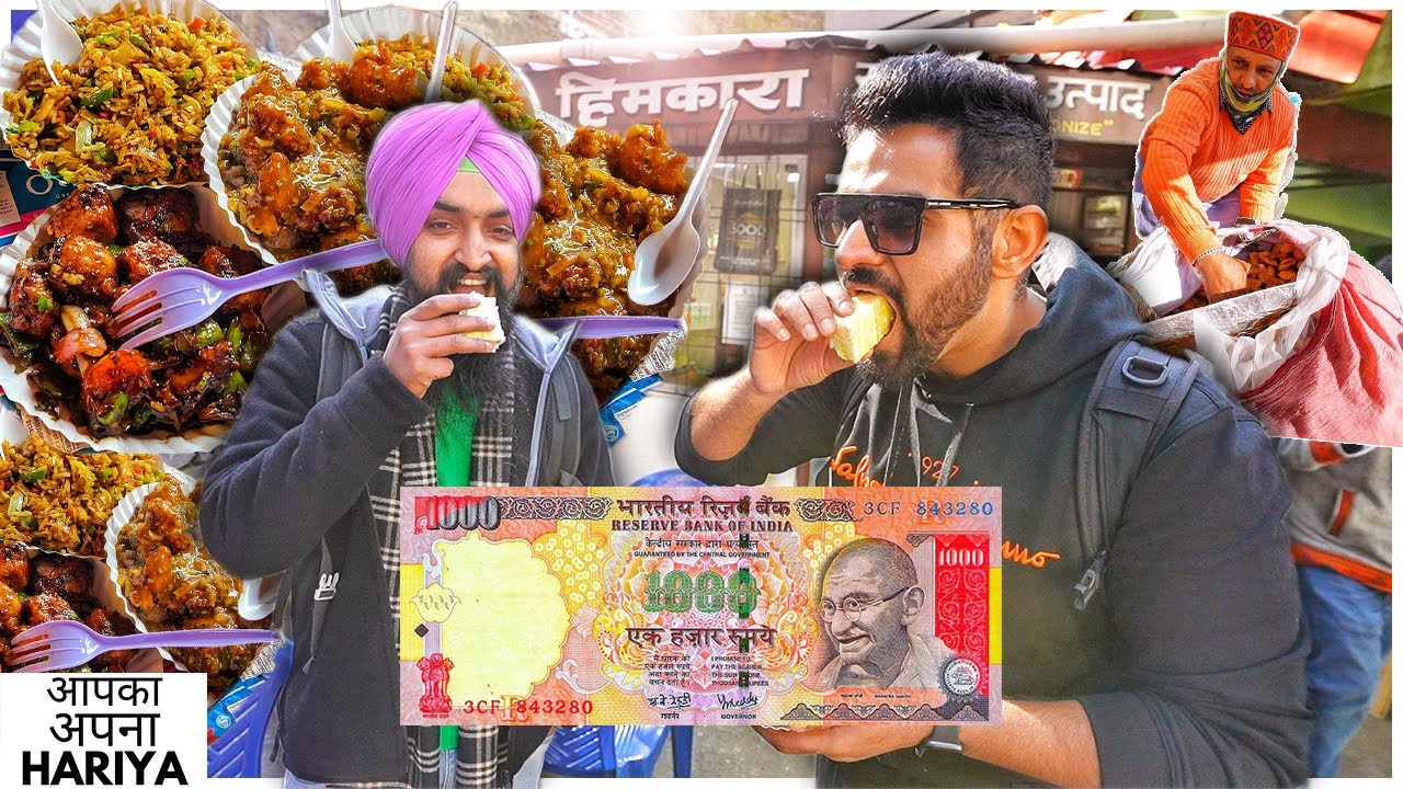 Food Challenge 🔥1000 Rs Challenge in Shimla 🔥 21 items Street Food Tour