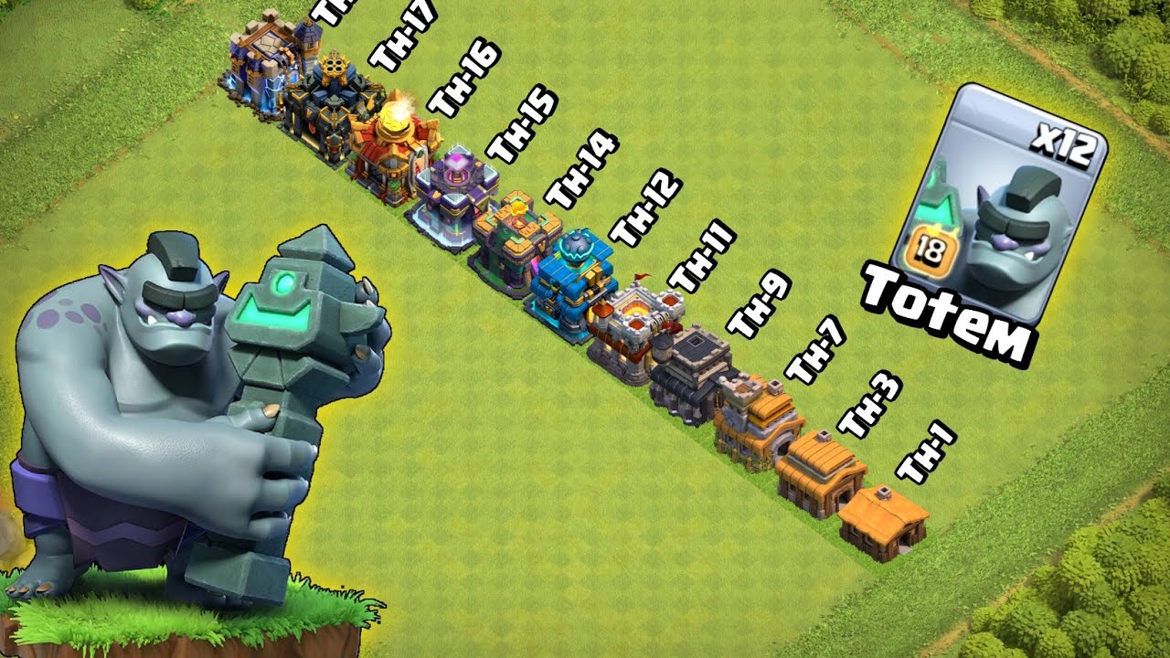 New Troop Totem Thrower vs Every Max Town Hall! Clash of Clans