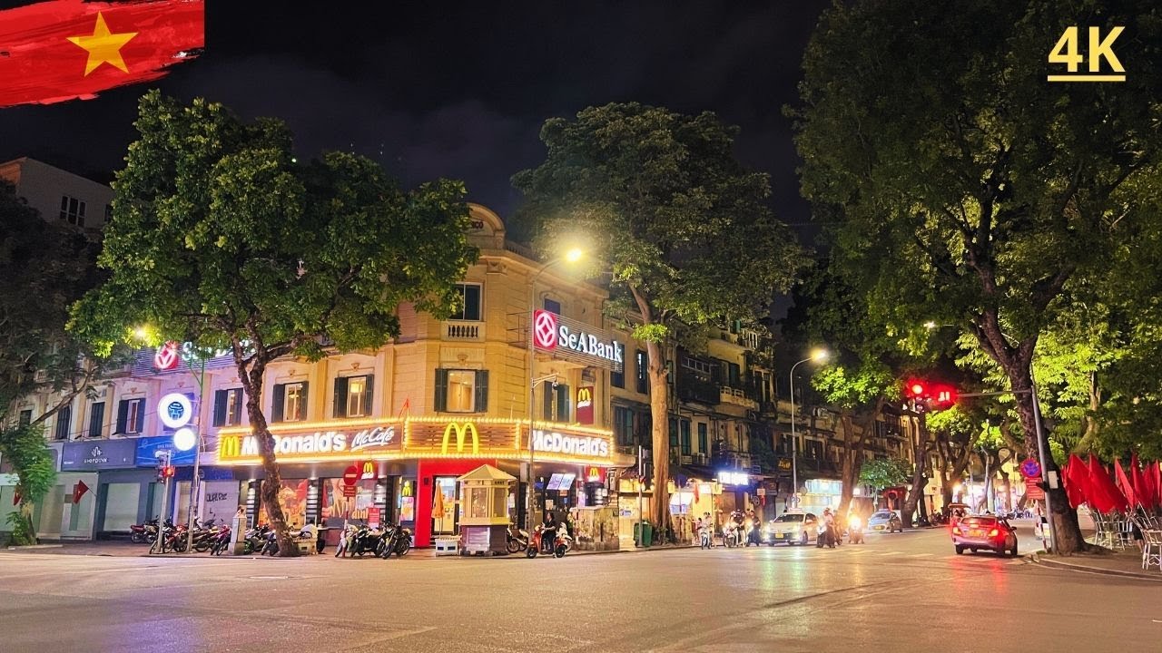 [Vietnam 4K] Hanoi Nightlife - Walking Street | Hanoi Walking Tour | Ancient City of Hanoi