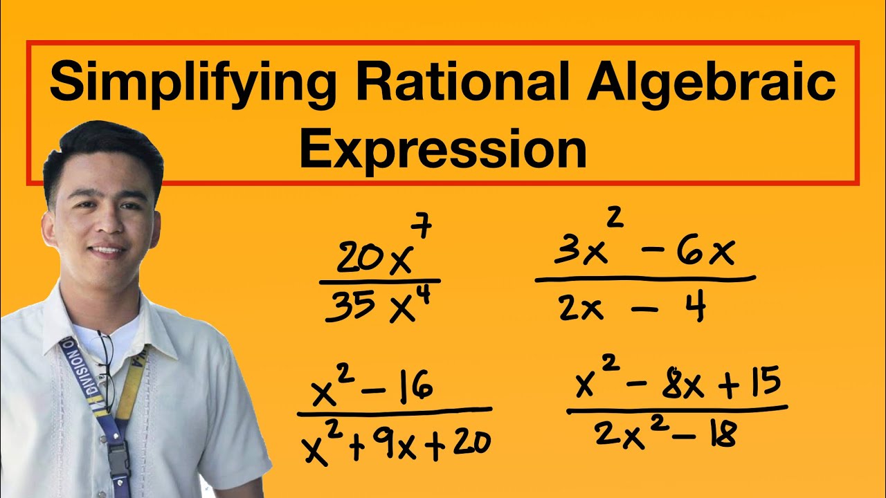 Simplifying Rational Algebraic Expressions - Grade 8 Math