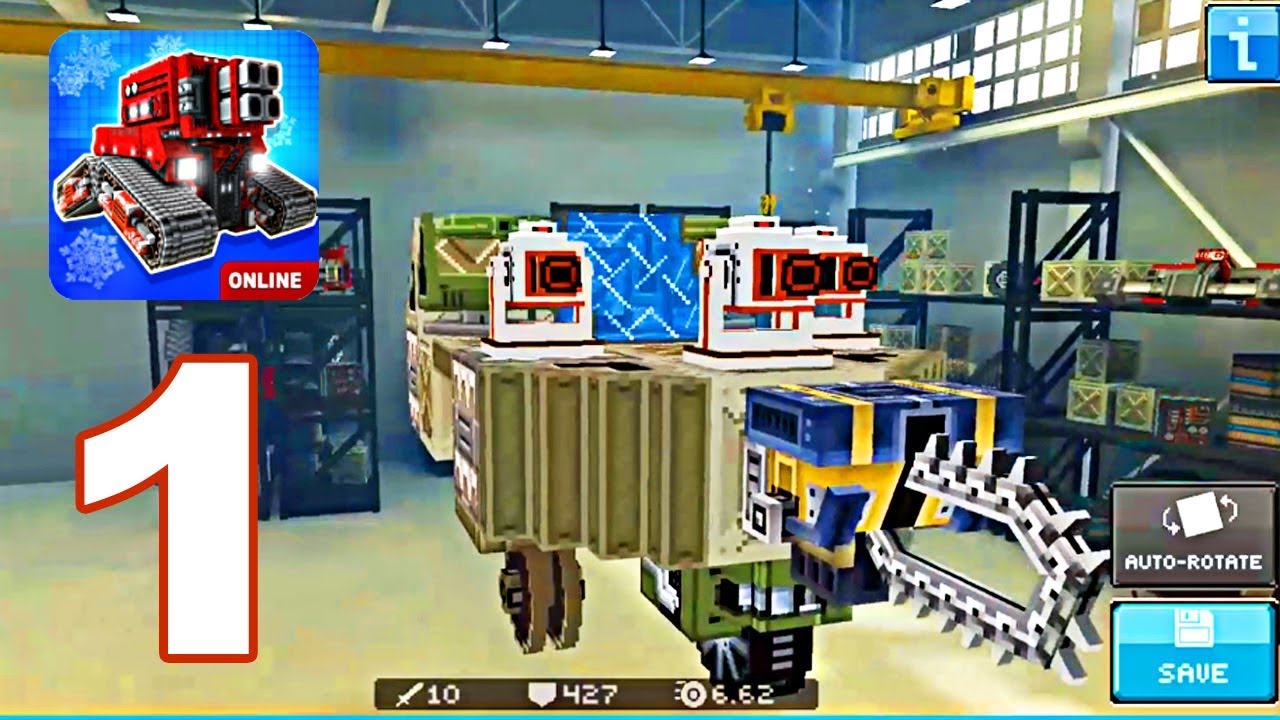 Blocky Cars Online - Gameplay Walkthrough Part 1 - My First Car (Android Games)